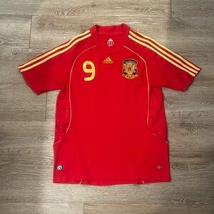 Spain 2008 Fernando Torres Euro jersey adidas size medium red soccer football